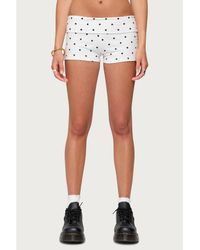 Edikted - Chelsie Polka Dot Foldover Shorts - Lyst