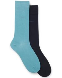 BOSS - 2-pack Uniform Color Regular Length Socks - Lyst