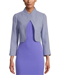 calvin klein satin stripe roll cuff long open front jacket