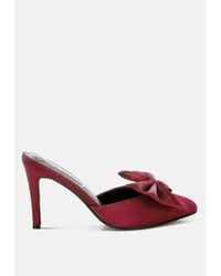 LONDON RAG - Sidonie Bow Detail Stiletto Mules - Lyst