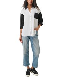 Karl Lagerfeld - Colorblocked Button-up Blouse - Lyst