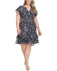 Tommy Hilfiger - Plus Size Floral-print Ruffled A-line Dress - Lyst