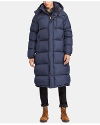 Polo Ralph Lauren Hooded Ripstop Down Coat, Created For Macy's - Blue