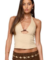 Edikted - Evey Bead & Cut Out Halter Top - Lyst