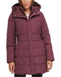 cole haan hooded down maxi puffer coat