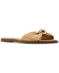 Steve Madden - Dipsy Knotted Embellished Slide Sandals - Lyst