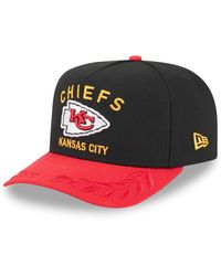 KTZ - Black/red Kansas City Chiefs 2025 Nfl Draft A-frame 9fifty Snapback Hat - Lyst