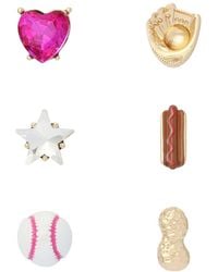 Betsey Johnson - Faux Stone Baseball Single-stud Earring Set - Lyst