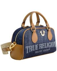 True Religion - Denim Logo Mini Satchel Crossbody Bag - Lyst