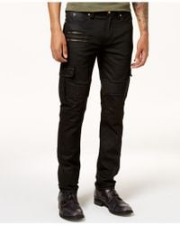 guess slim tapered moto jeans