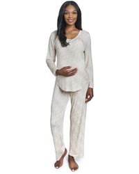Everly Grey - Maternity Laina Top & Pants /nursing Pajama Set - Lyst