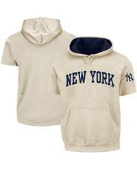 Fanatics - Cream/navy New York Yankees Big & Tall Contrast Short Sleeve Hoodie - Lyst