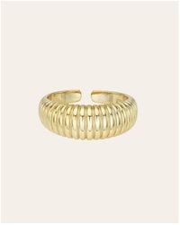 Zoe Lev - Ribbed Dome Ring - Lyst