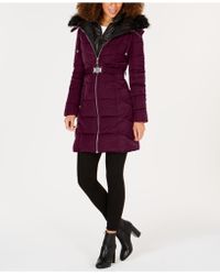 burgundy guess coat