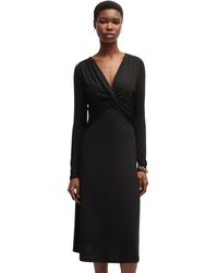 BOSS - Boss By Stretch Crepe Twist-front Dress - Lyst