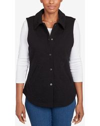 Ruby Rd. - Petite Quilted Terry Inner Beauty Vest Jacket - Lyst