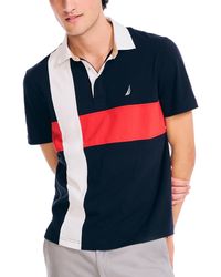 Nautica - Classic Fit Pieced Rugby Polo - Lyst