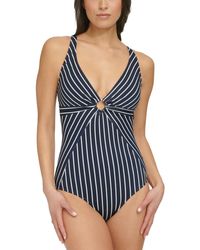Tommy Hilfiger - Striped O-ring One-piece Swimsuit - Lyst