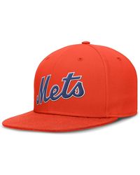 Nike - New York Mets Wordmark Flat Bill True Fitted Hat - Lyst