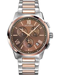 Balmain - Swiss Chronograph Madrigal Two-tone Stainless Steel Bracelet Watch 42mm - Lyst