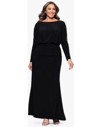 Betsy & Adam - Plus Size Scoop-neck Long-beaded-sleeve Dress - Lyst