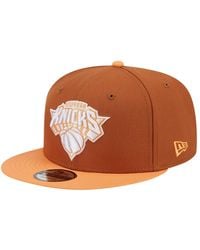 KTZ - Brown/orange New York Knicks 2-tone Color Pack 9fifty Snapback Hat - Lyst