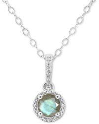 Macy's - Cultured Freshwater Pearl & Diamond Accent 18" Pendant Necklace - Lyst