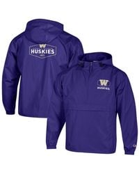 Champion - Washington Huskies Delay Packable Half-zip Jacket - Lyst