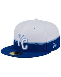 KTZ - Royal/white Kansas City Royals Paint Stroke 59fiftyâ Fitted Hat - Lyst