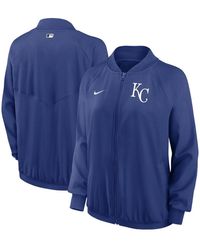 Nike - Los Angeles Dodgers Authentic Collection Team Raglan Performance Full-zip Jacket - Lyst