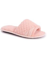 Muk Luks - Sally Open Toe Scuff Slipper - Lyst