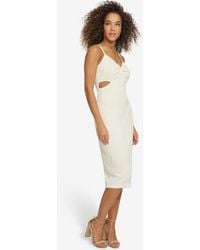 Siena Jewelry - Ruched-front Side-cutout Knit Midi Dress - Lyst