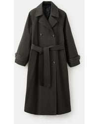 Mango - Long Double-breasted Trench Coat - Lyst