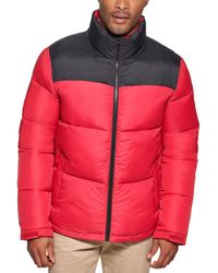 Club Room - Colorblocked Quilted Full-zip Puffer Jacket - Lyst