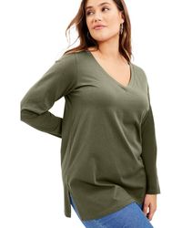 June + Vie - June + Vie June + Vie Long-sleeve V-neck One + Only Tunic - Lyst