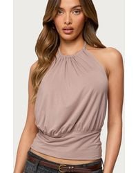 Edikted - Donya Backless Halter Top - Lyst