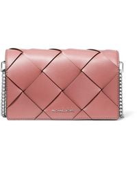 Michael Kors - Michael Jet Set Small Flap Chain Leather Crossbody - Lyst
