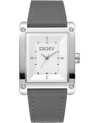 DKNY - Westside Maxi Leather Strap Watch - Lyst