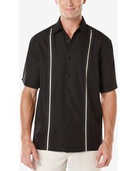 Cubavera - Pick Stitch Panel Short Sleeve Button-down Shirt - Lyst