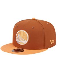 KTZ - Brown/orange Golden State Warriors 2-tone Color Pack 9fifty Snapback Hat - Lyst
