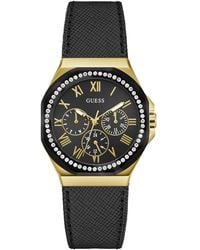 Guess - Multi-function Leather Watch 36mm - Lyst