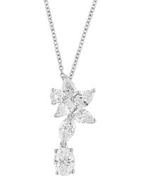 Effy - Effy Lab Grown Diamond Mixed-cut Floral Motif 18" Pendant Necklace (1-7/8 Ct. T.w. - Lyst