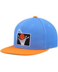Mitchell & Ness - Blue And Orange Cleveland Cavaliers Hardwood Classics Team Two-tone 2.0 Snapback Hat - Lyst