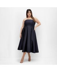 City Chic - Tiffany Strapless Midi Dress - Lyst