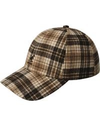 Kangol - Plaid Earflaps Wool-polyester Blend Baseball Cap - Lyst