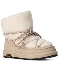 UGG - Classic Tread Fluffed Sheepskin Lace-up Boots - Lyst