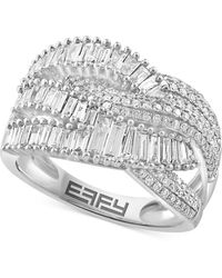 Effy - Effy Diamond Baguette & Round Multirow Crossover Statement Ring (1 Ct. T.w. - Lyst