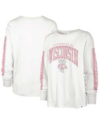 '47 - Distressed Wisconsin Badgers Statement Soa 3-hit Long Sleeve T-shirt - Lyst