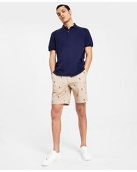 Club Room - Classic Fit Performance Stretch Polo Palm Print Shorts Separates Created For Macys - Lyst