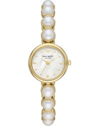 Kate Spade - Monroe Imitation Pearl Bracelet Watch - Lyst